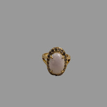 Load image into Gallery viewer, White Jade Ring / Gold plated Jade ring