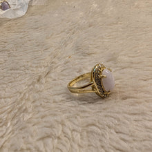 Load image into Gallery viewer, White Jade Ring / Gold plated Jade ring