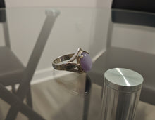 Load image into Gallery viewer, Purple Jade Ring / Jade Silver ring