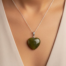 Load image into Gallery viewer, Tiger's Eye heart shape pendant