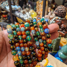 Load image into Gallery viewer, Agate Bracelet - Multi color natural stones/ Buddha Chanting