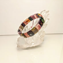 Load image into Gallery viewer, PREMIUM COLLECTION - Multi color Tourmaline cuff bracelet