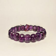 Load image into Gallery viewer, Amethyst gem cut bracelet -  natural stones
