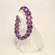 Load image into Gallery viewer, Amethyst gem cut bracelet -  natural stones
