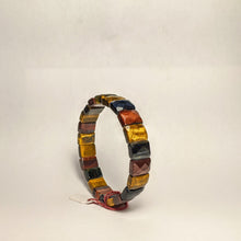 Load image into Gallery viewer, Multi color Tiger eye cuff bracelet
