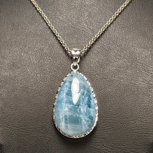 Load image into Gallery viewer, Aquamarine Pendant - Silver casing