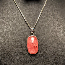 Load image into Gallery viewer, Rhodochrosite pendant -Silver casing