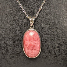 Load image into Gallery viewer, Rhodochrosite pendant -Silver casing
