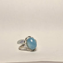 Load image into Gallery viewer, Aquamarine Silver ring