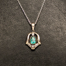 Load image into Gallery viewer, PREMIUM COLLECTION - Natural Emerald and Diamonds Pendant