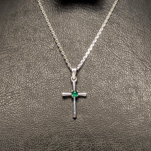 Load image into Gallery viewer, PREMIUM COLLECTION - Natural Emerald Holy Cross Pendant