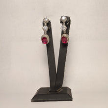 Load image into Gallery viewer, PREMIUM COLLECTION - Ruby Sterling Silver earrings
