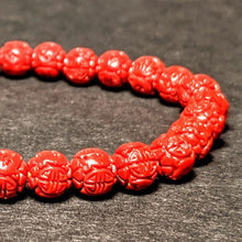 Load image into Gallery viewer, Rose cut Coral bracelet - natural Coral