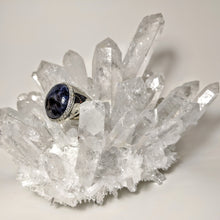 Load image into Gallery viewer, PREMIUM COLLECTION - Natural Double Star Blue Sapphire ring. CERTIFIED RING