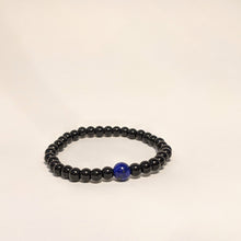 Load image into Gallery viewer, Onyx and Lapis lazuli bracelet