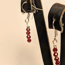 Load image into Gallery viewer, PREMIUM COLLECTION - Ruby Sterling Silver earrings
