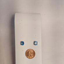 Load image into Gallery viewer, Blue Topaz Sterling Silver Earrings