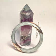 Load image into Gallery viewer, PREMIUM COLLECTION - JADE Silver cuff bangle / bracelet