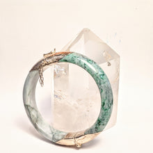 Load image into Gallery viewer, PREMIUM COLLECTION - JADE Silver cuff bangle / bracelet