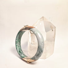 Load image into Gallery viewer, PREMIUM COLLECTION - JADE Silver cuff bangle / bracelet