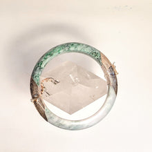 Load image into Gallery viewer, PREMIUM COLLECTION - JADE Silver cuff bangle / bracelet
