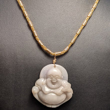 Load image into Gallery viewer, Premium Jade Jewelry - Happy Buddha Gold Necklace