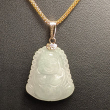 Load image into Gallery viewer, PREMIUM COLLECTION - Jade Buddha 14k yellow gold pendant