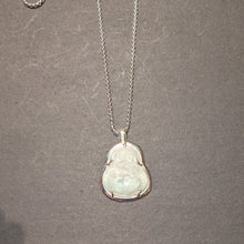 Load image into Gallery viewer, PREMIUM COLLECTION - Jade Happy Buddha pendant / Sterling Silver
