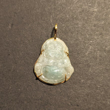 Load image into Gallery viewer, PREMIUM COLLECTION - Jade Buddha 14k yellow gold pendant