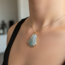 Load image into Gallery viewer, Premium Jade Jewelry - Buddha 14k Gold Pendant