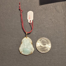 Load image into Gallery viewer, PREMIUM COLLECTION - Jade Buddha 14k yellow gold pendant