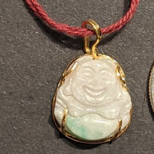 Load image into Gallery viewer, PREMIUM COLLECTION - Jade Buddha 14k yellow gold pendant