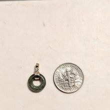 Load image into Gallery viewer, PREMIUM COLLECTION - Jade Wealth Coin 14k yellow gold & diamond pendant