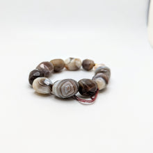 Load image into Gallery viewer, Botswana Agate Bracelet - faceted natural stones
