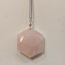 Load image into Gallery viewer, Rose Quartz Star pendant