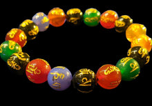Load image into Gallery viewer, Agate Bracelet - Multi color natural stones/ Buddha Chanting