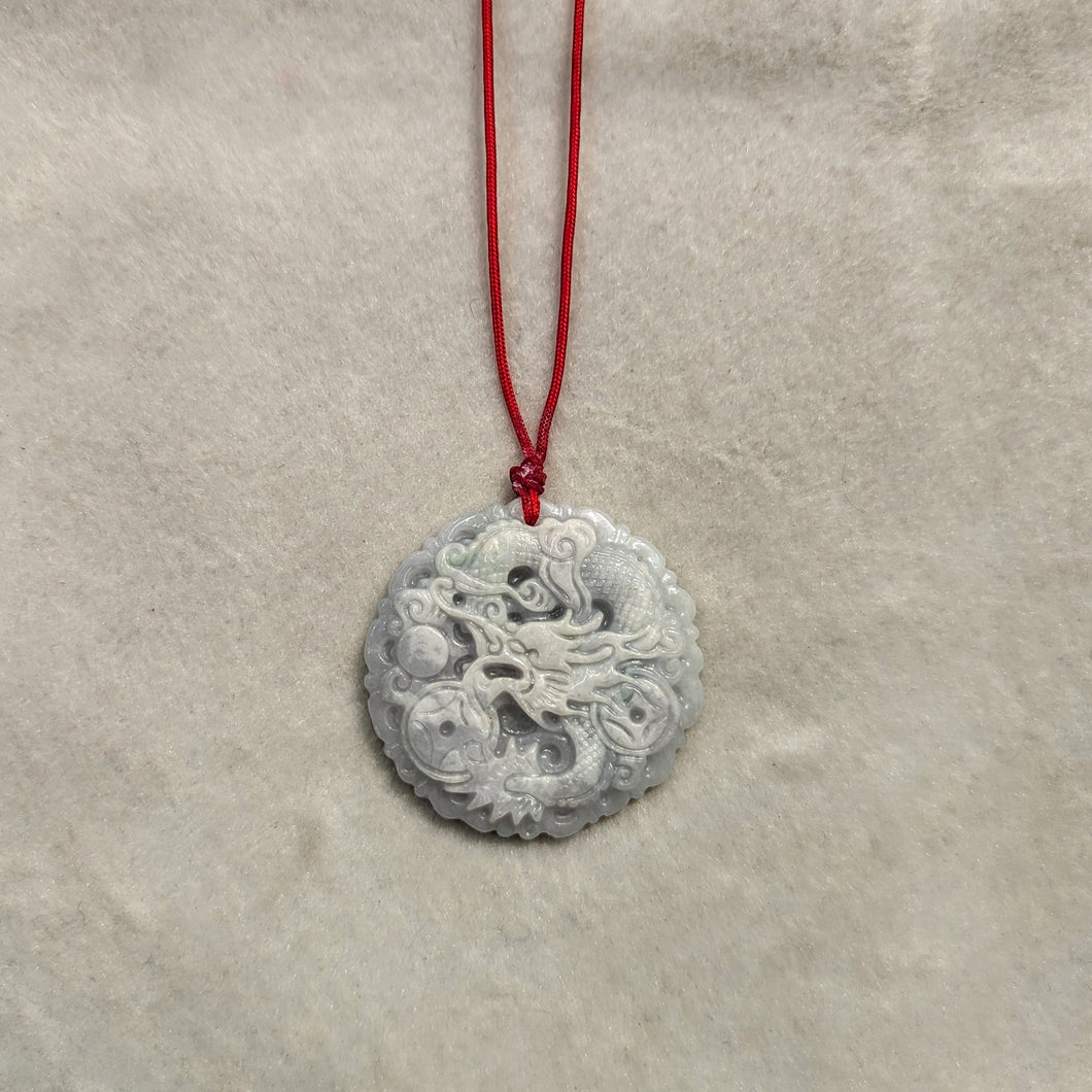 Jade Dragon Wealth Coin Pendant / Year of the Dragon capsulate collection 2024