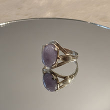 Load image into Gallery viewer, Purple Jade Ring / Jade Silver ring
