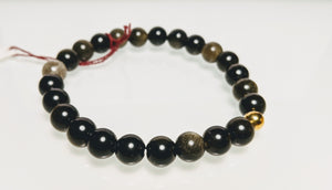 Gold Sheen Obsidian bracelet - small