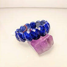 Load image into Gallery viewer, PREMIUM COLLECTION - Royal Lapis Lazuli gem cut bracelet
