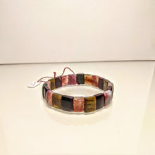 Load image into Gallery viewer, PREMIUM COLLECTION - Multi color Tourmaline cuff bracelet
