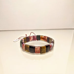 PREMIUM COLLECTION - Multi color Tourmaline cuff bracelet