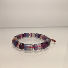 Load image into Gallery viewer, PREMIUM COLLECTION - Multi color Rainbow Fluorite bracelet/ seven chakra
