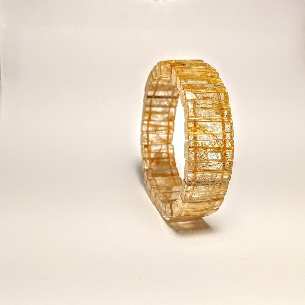 PREMIUM COLLECTION - Golden Rutilated Quartz CUFF Bracelet