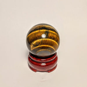 Tiger's Eye sphere on stand -  Crystal collection