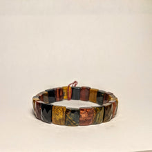 Load image into Gallery viewer, Multi color Tiger eye cuff bracelet
