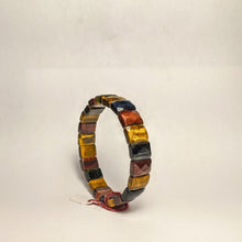 Load image into Gallery viewer, Multi color Tiger eye cuff bracelet
