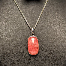 Load image into Gallery viewer, Rhodochrosite  pendant -Silver casing
