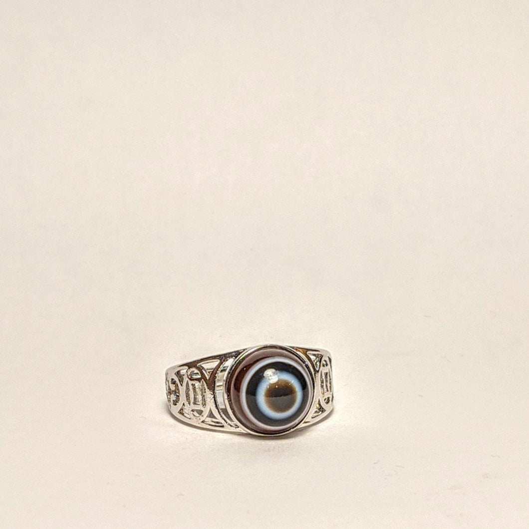 Eye Agate Silver ring