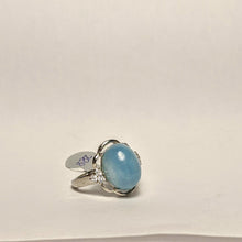 Load image into Gallery viewer, Aquamarine Silver ring
